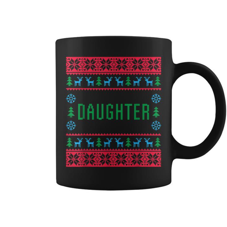 Daughter Ugly Christmas Sweater Matching Family Pajama Coffee Mug