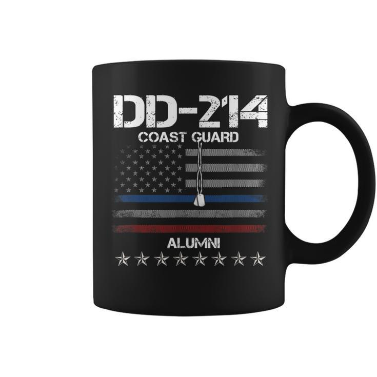 Dd214 Us Coast Guard Alumni American Flag Vintage Coffee Mug