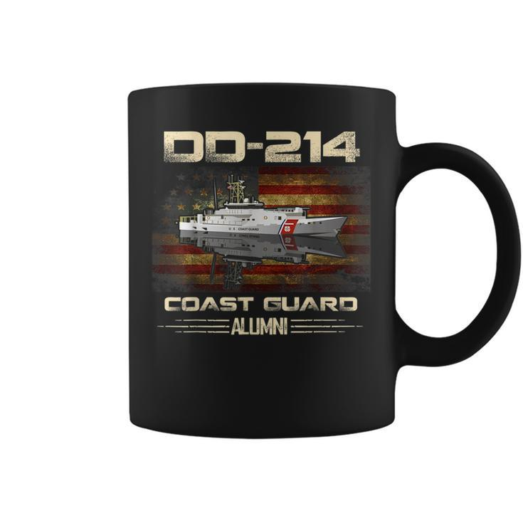 Dd214 Us Coast Guard Alumni Flag Vintage  Uscg Veteran Veteran Funny Gifts Coffee Mug