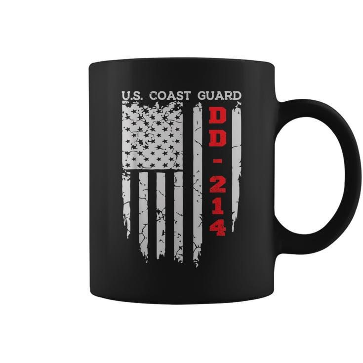 Dd214 Us Coast Guard Alumni  Uscg American Flag Coffee Mug