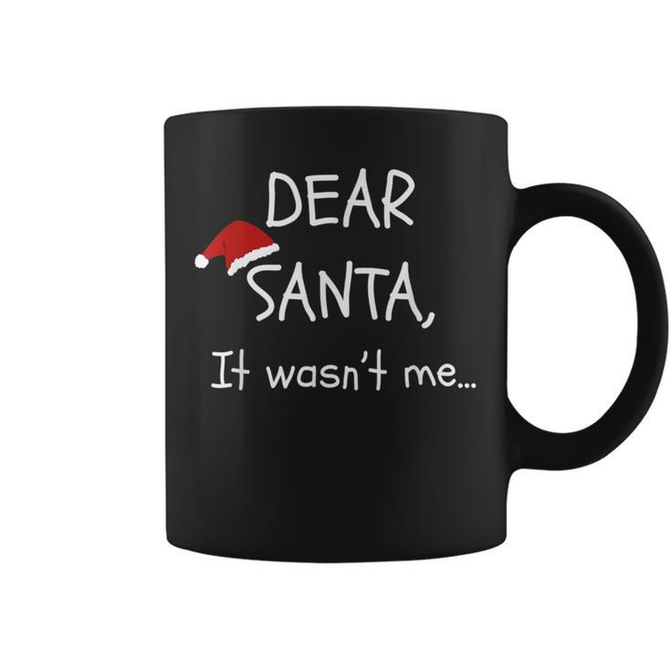 Dear Santa It Wasn't Me Christmas Party Coffee Mug