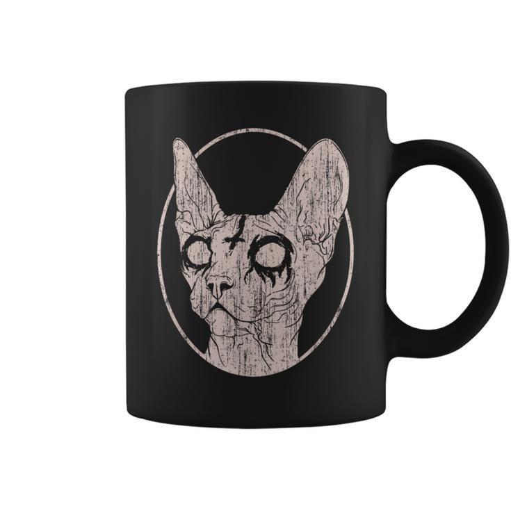 Death Metal Sphynx Cat Coffee Mug