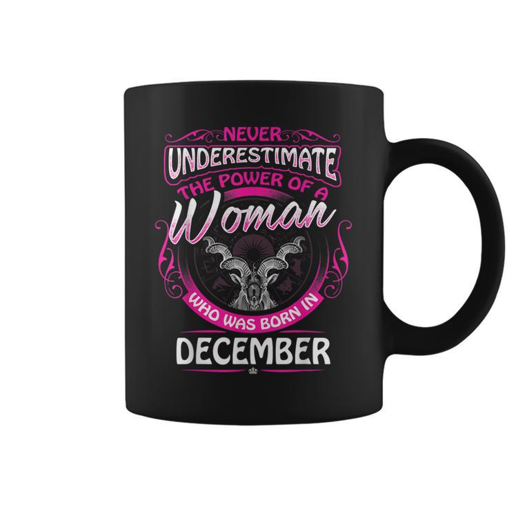 December Capricorn Woman Zodiac Birthday Never Underestimate Coffee Mug