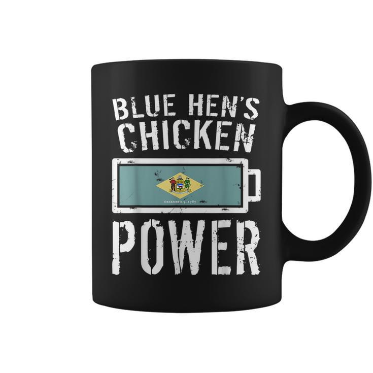 Delaware Flag  | Blue Hens Chicken Power Battery Proud Coffee Mug
