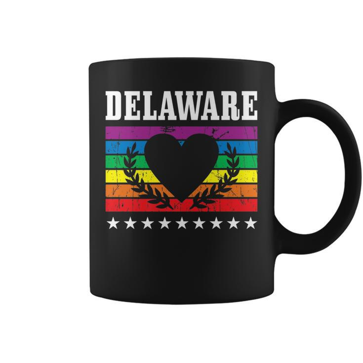 Delaware Pride Flag Pride Month Lgbtq Flag Lgbt Community De   Coffee Mug