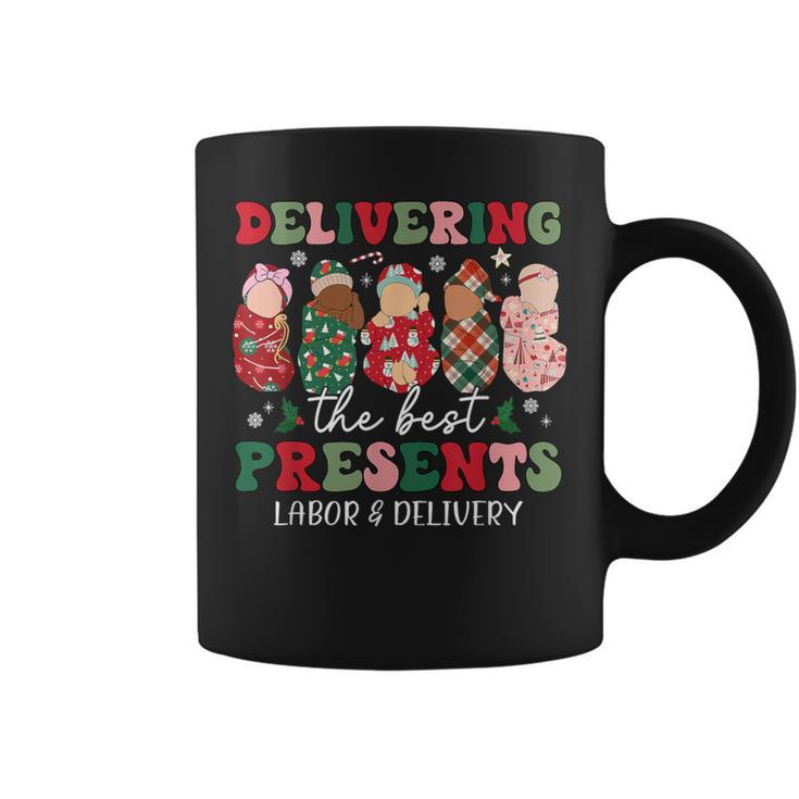 Delivering The Best Presents Labor Delivery Nurse Christmas Coffee Mug