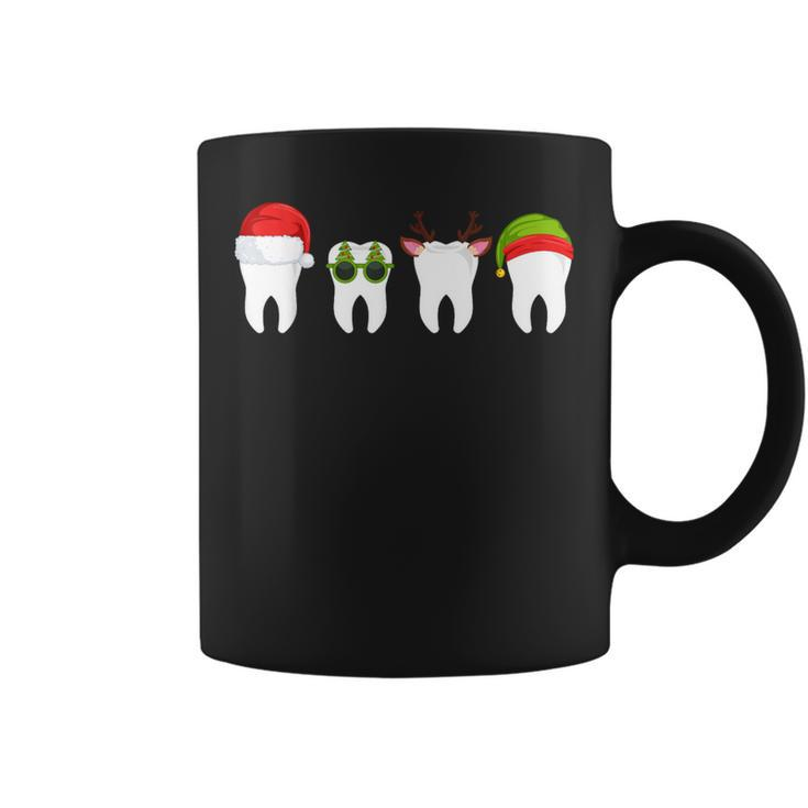 Dentist Christmas Tooth Dental With Xmas Hats Coffee Mug