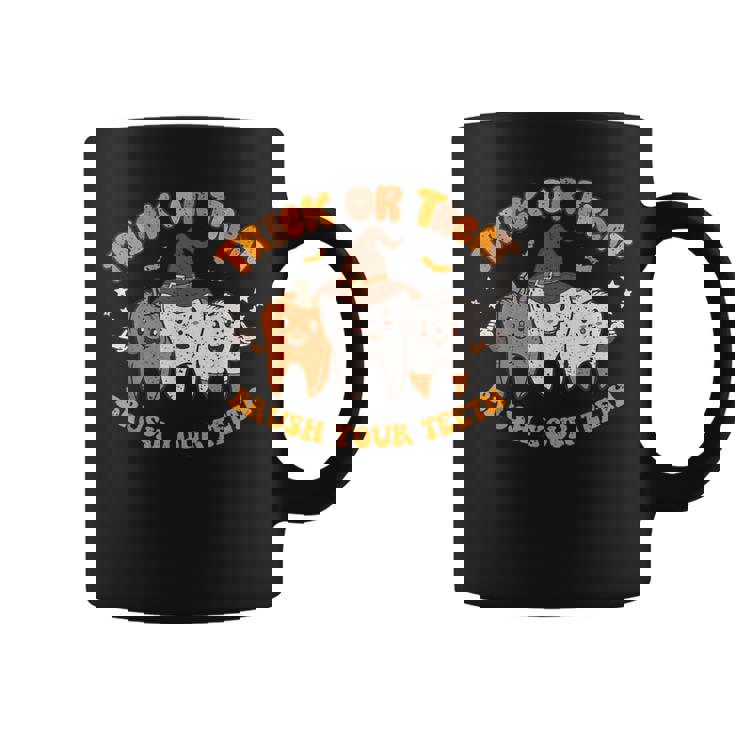 Dentist Dental Halloween Trick Or Treat Brush Your Th Coffee Mug