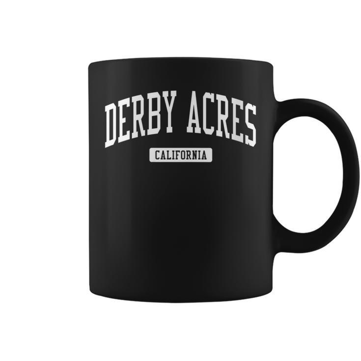 Derby Acres California Ca Vintage Athletic Sports Coffee Mug