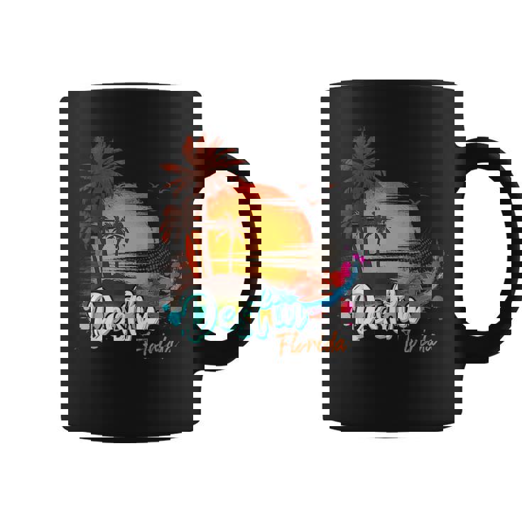 Destin Florida Beach Summer Vacation Palm Trees Sunset Men  Florida Gifts & Merchandise Funny Gifts Coffee Mug