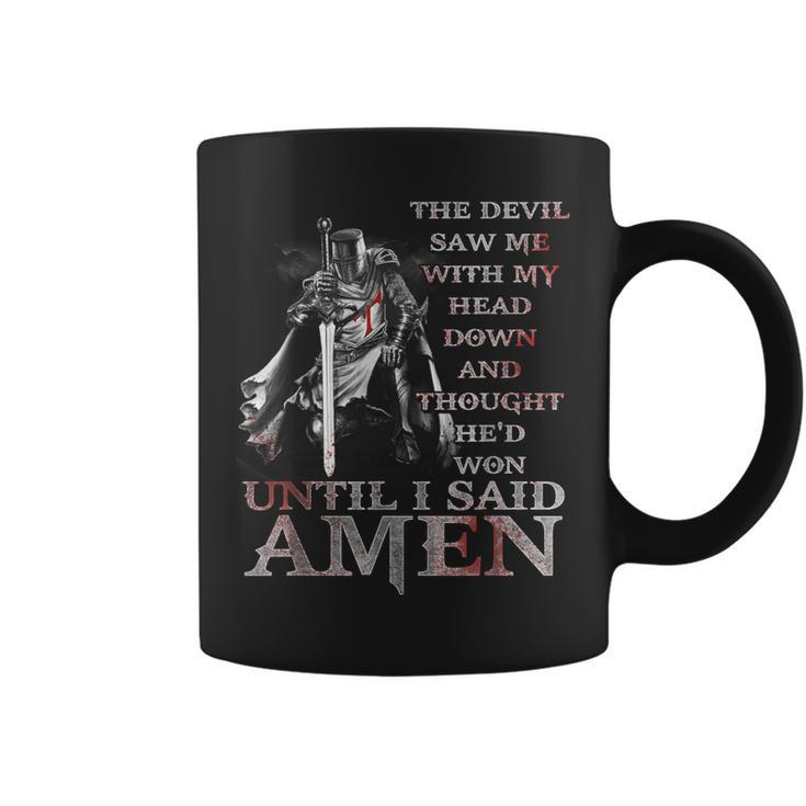 The Devil Saw Me With My Head Down Thought He'd Won Jesus Coffee Mug