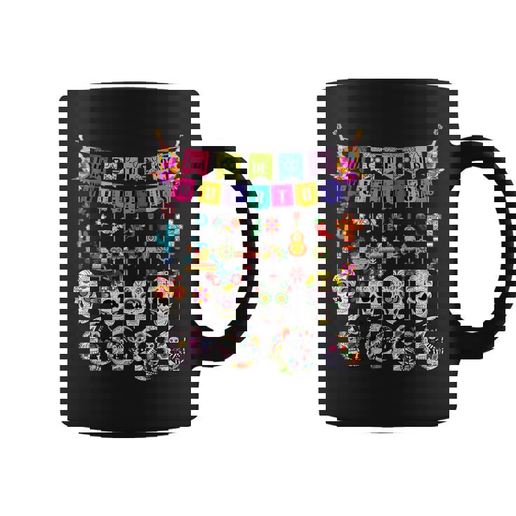 Dia De Los Muertos Sugar Skulls Moon Cat Mexican Day Of Dead Coffee Mug
