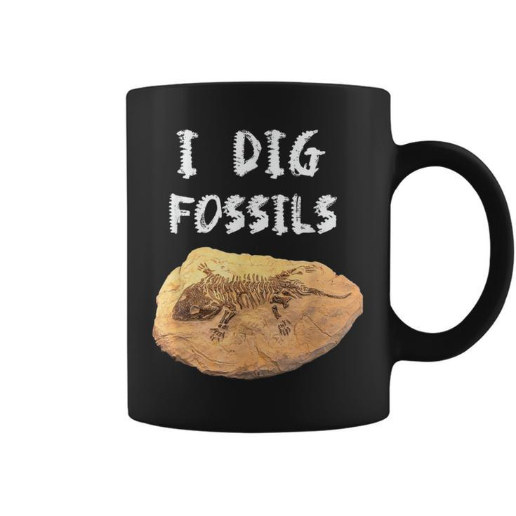 I Dig Fossils Paleontology Coffee Mug