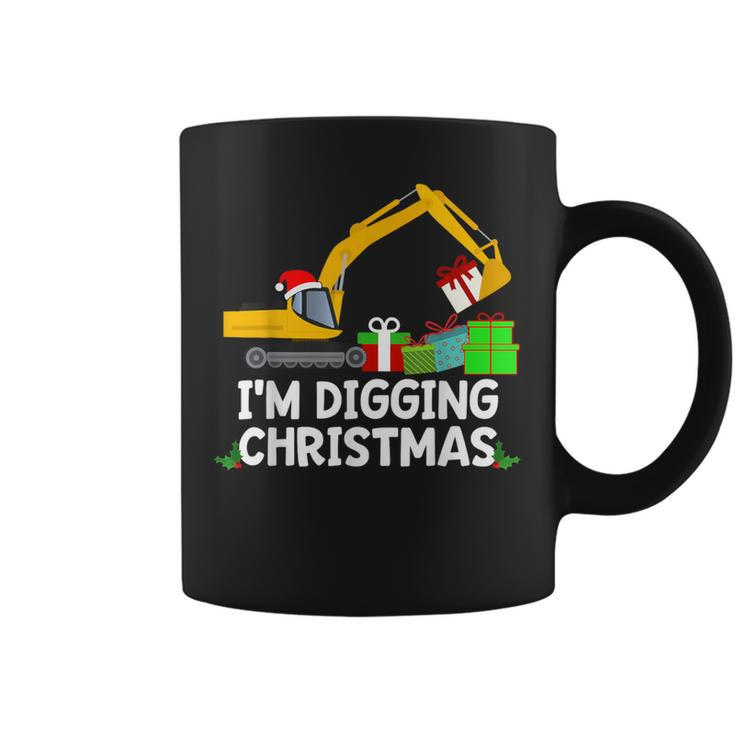 Im Digging Christmas Tractor Boys Excavator Digger Coffee Mug