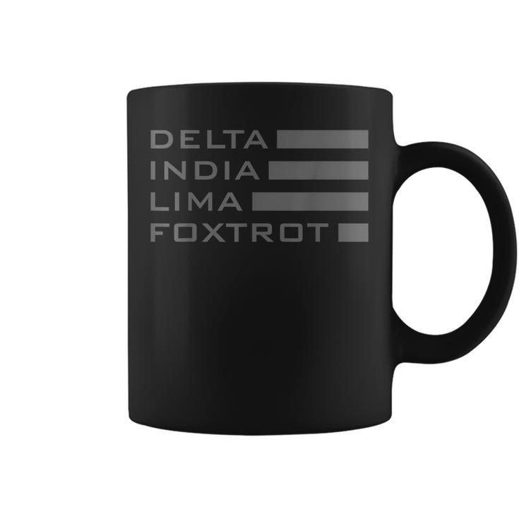 Dilf Delta India Lima Foxtrot Military Alphabet  Coffee Mug