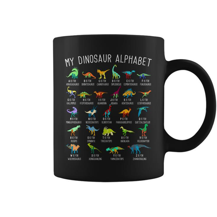 Dinosaur Lover Types Of Dinosaurs Dinosaur Alphabet Coffee Mug