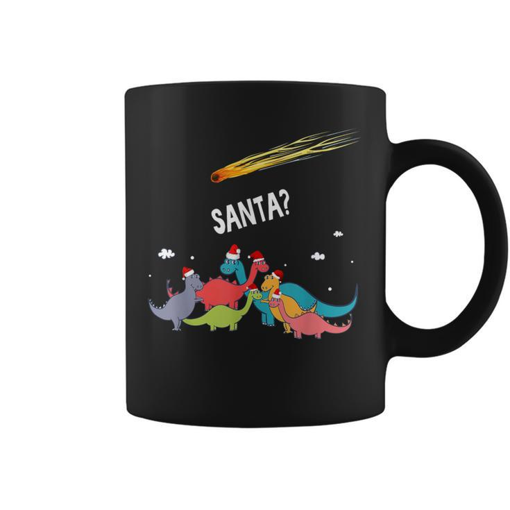 Dinosaur Ugly Christmas Sweater Merry Extinction Santa Hat Coffee Mug