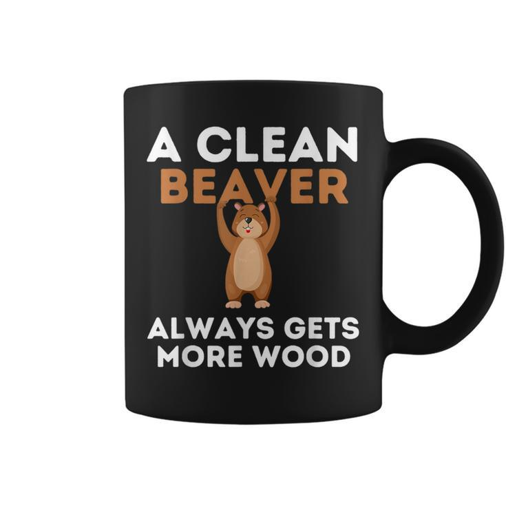 Dirty Adult Clean Beaver Wood Coffee Mug