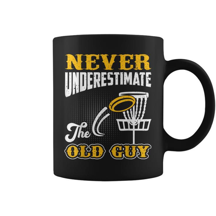 Disc Golf Player Never Underestimate The Old Guy Men Coffee Mug