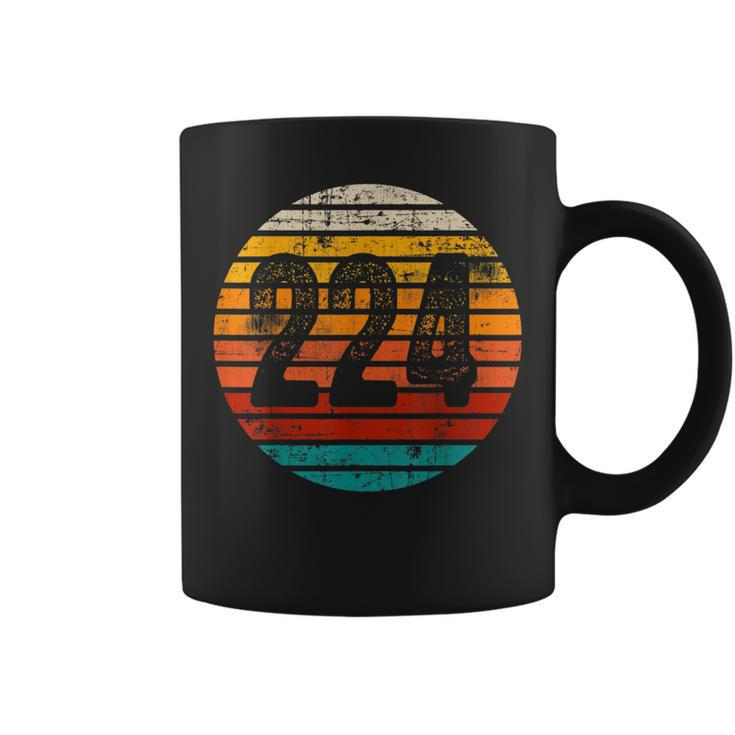 Distressed Vintage Sunset 224 Area Code Coffee Mug