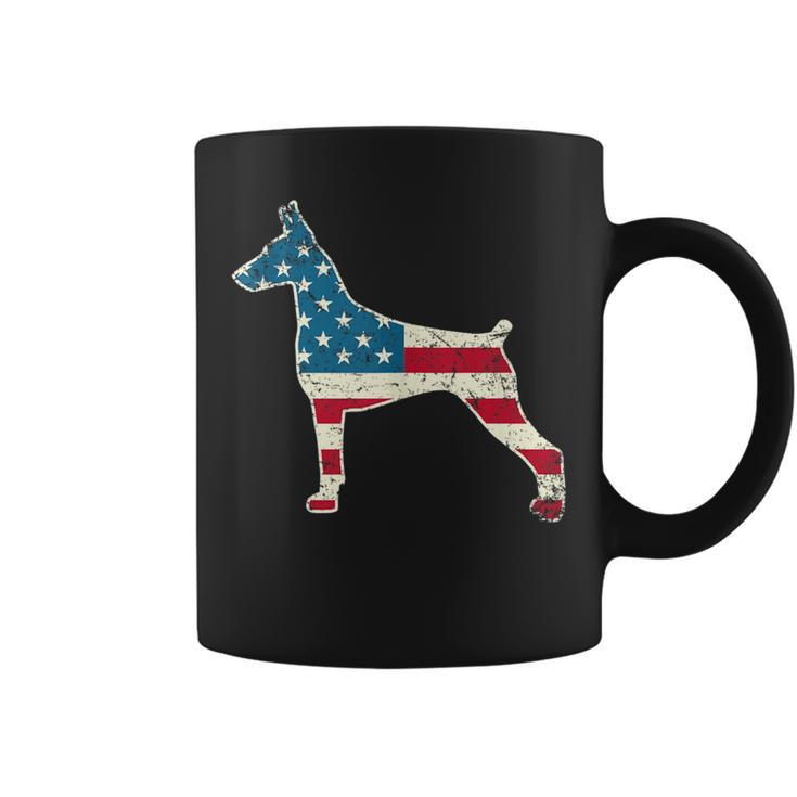 Doberman 4Th Of July Dog Lover Men Women Usa American Flag  Coffee Mug