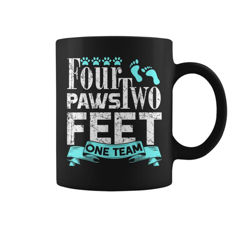 Dog Agility  Four Paws Two Feet One Team  Dog Gift Coffee Mug