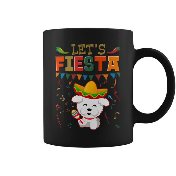 Dog Bichon Frise Mexican Cinco De Mayo Fiesta Lets Fiesta Bichon Frise 3 Coffee Mug