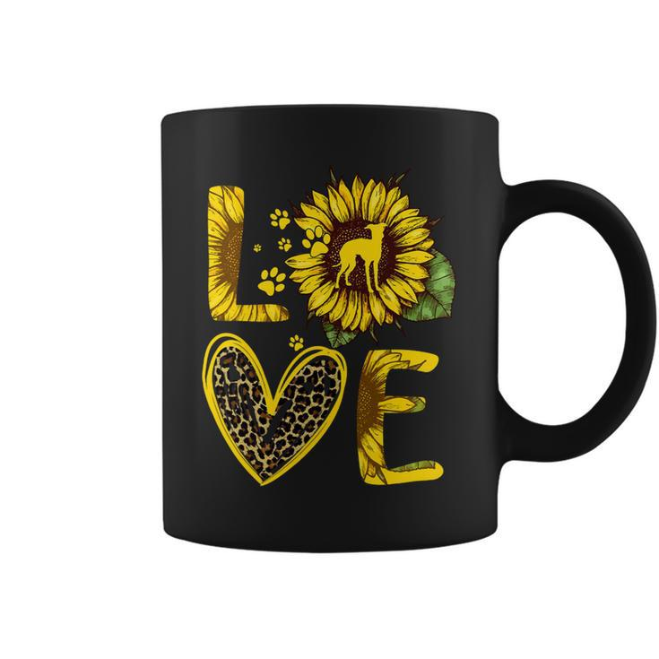 Dog Grayhound Love Greyhound Sunflower For Dog Lover  Coffee Mug