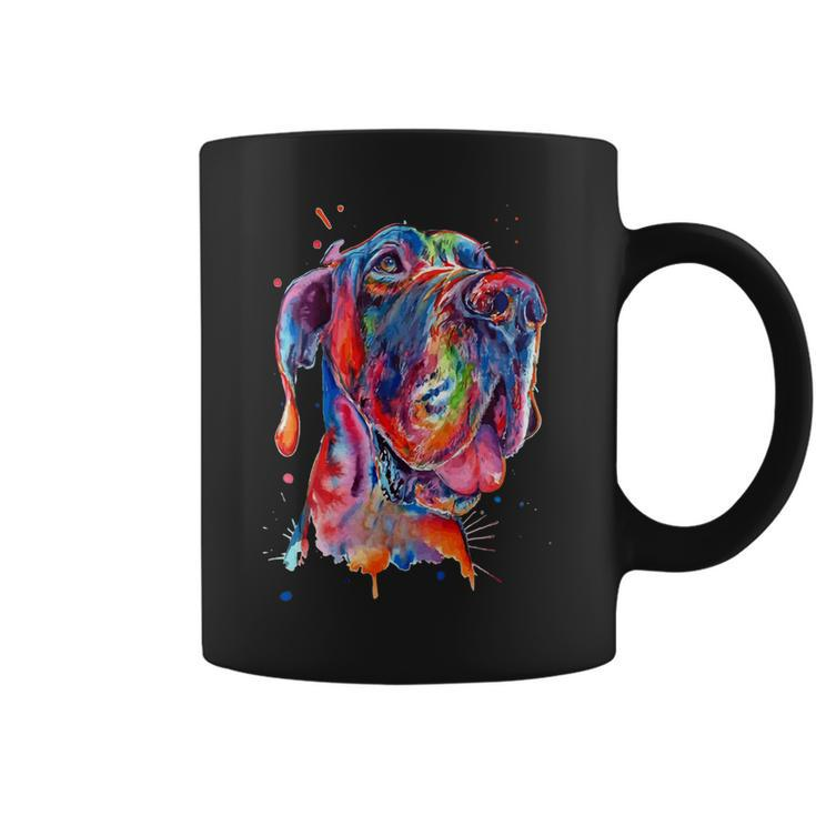 Dog Great Dane Splash Art Dane  Coffee Mug