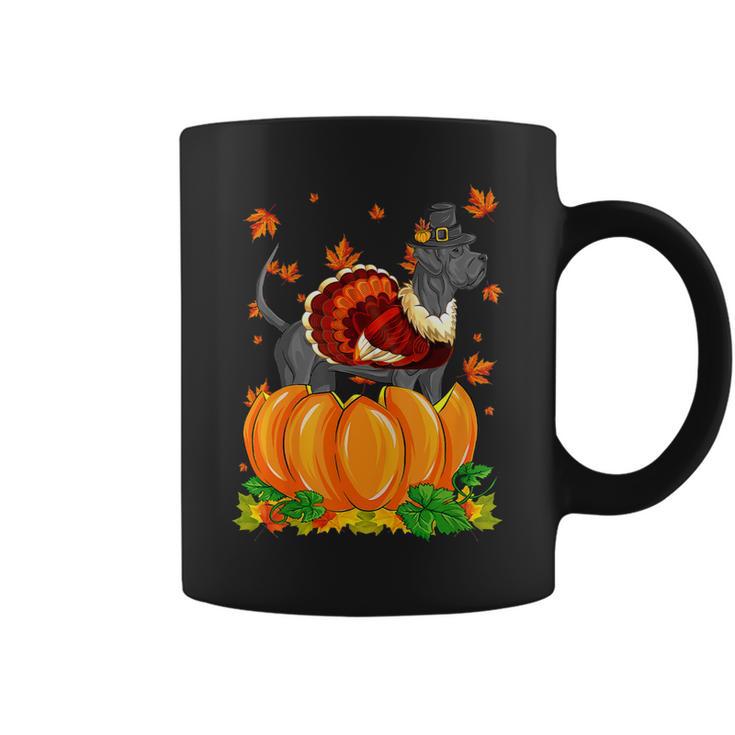 Dog Great Dane Thanksgiving Turkey Fall Autumn Pumpkin  Coffee Mug