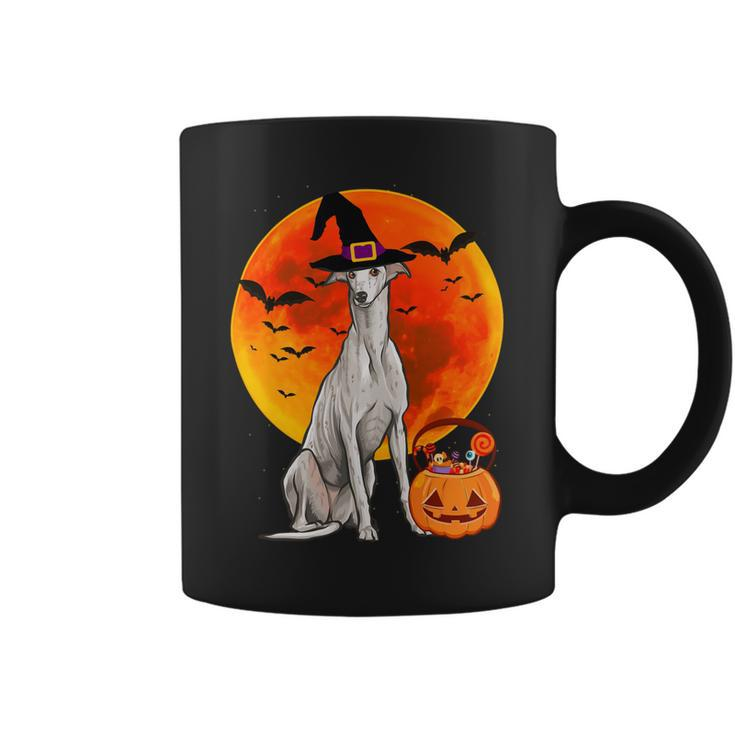 Dog Halloween Greyhound Jack O Lantern Pumpkin Coffee Mug