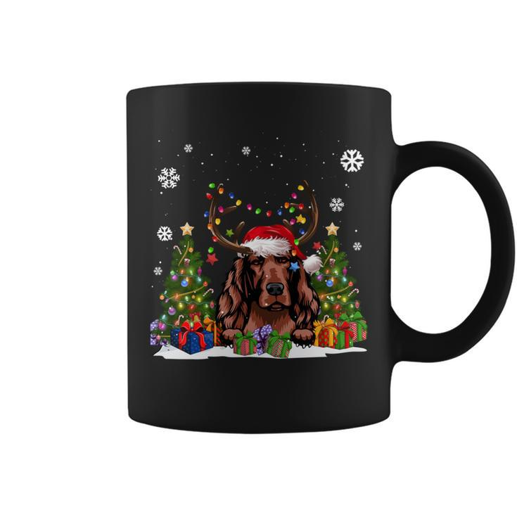Dog Lover Cute Irish Setter Santa Hat Ugly Christmas Sweater Coffee Mug