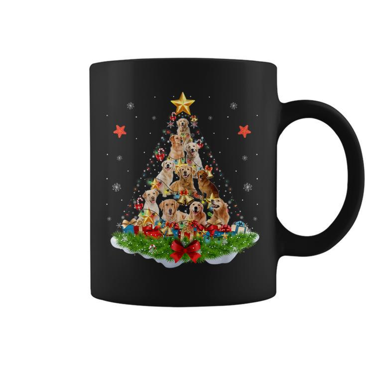 Dog Lover Golden Retriever Christmas Tree Xmas Party Coffee Mug
