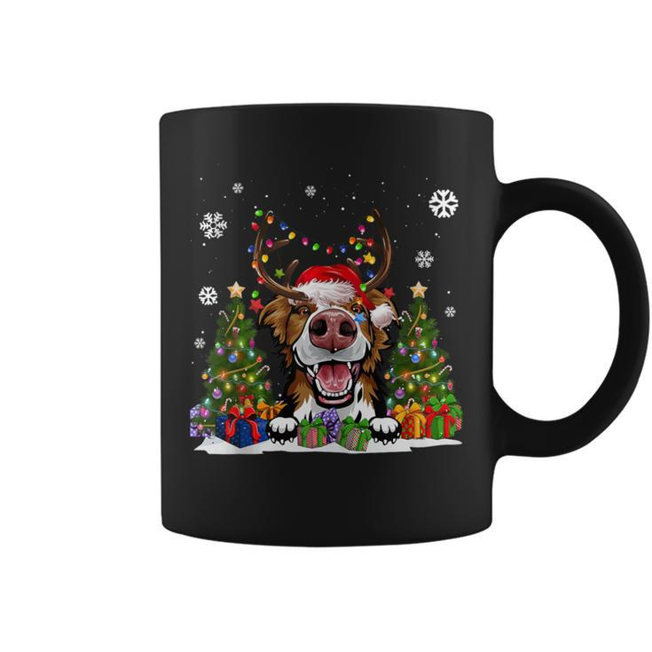 Dog Lovers Border Collie Santa Hat Ugly Christmas Sweater Coffee Mug