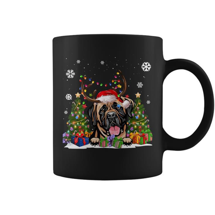 Dog Lovers Cute Mastiff Santa Hat Ugly Christmas Sweater Coffee Mug