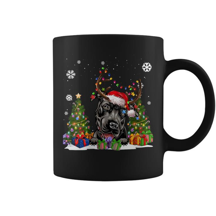 Dog Lovers Cute Pitbull Santa Hat Ugly Christmas Sweater Coffee Mug