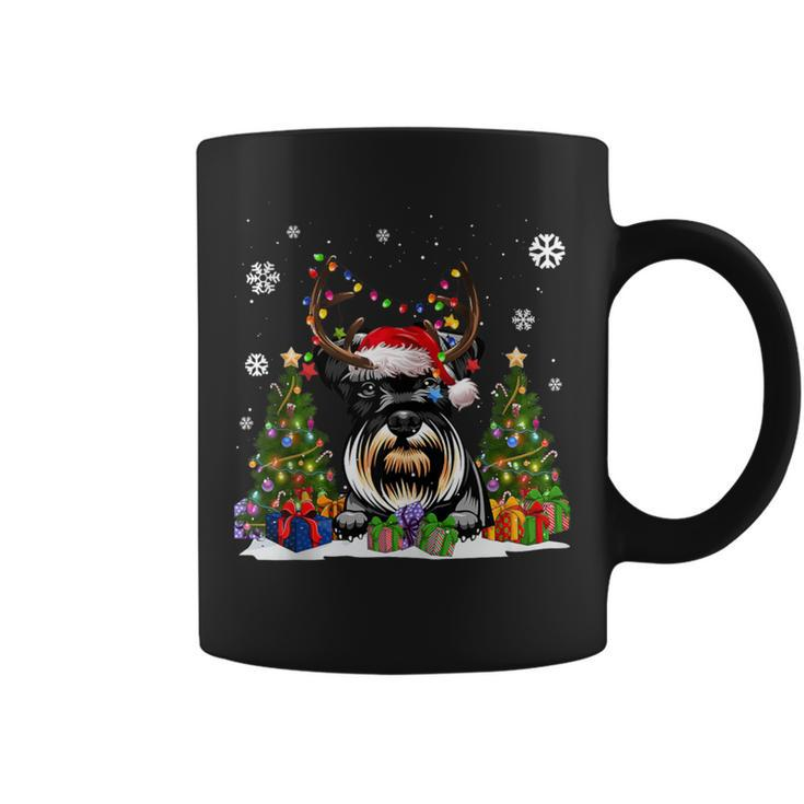Dog Lovers Cute Schnauzer Santa Hat Ugly Christmas Sweater Coffee Mug