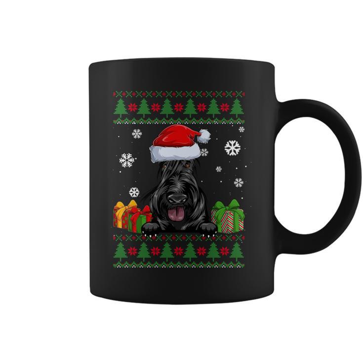 Dog Lovers Scottish Terrier Santa Hat Ugly Christmas Sweater Coffee Mug