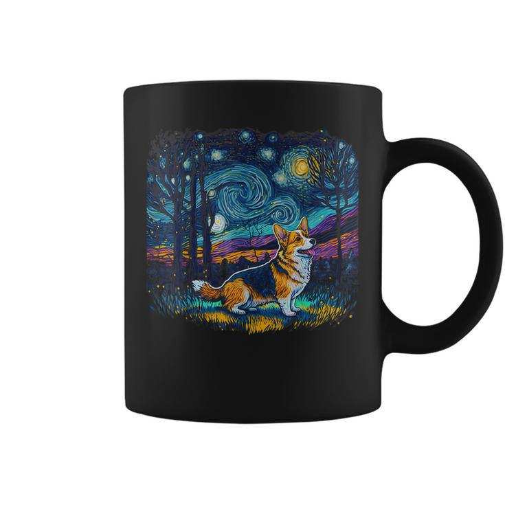 Dog Lovers Starry Night Corgi Coffee Mug