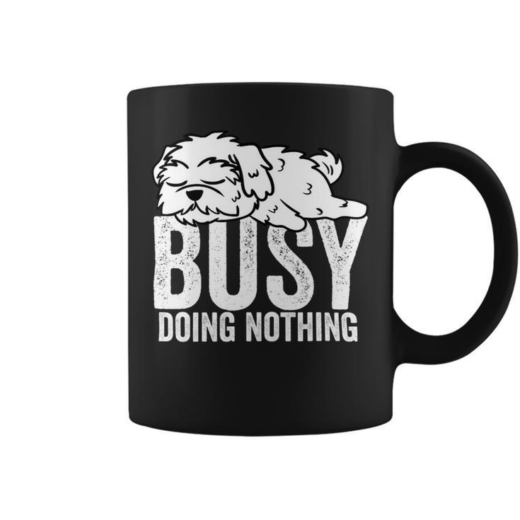 Dog Maltese Busy Doing Nothing Shirt Lazy Tee Boys Girls Gift Coffee Mug
