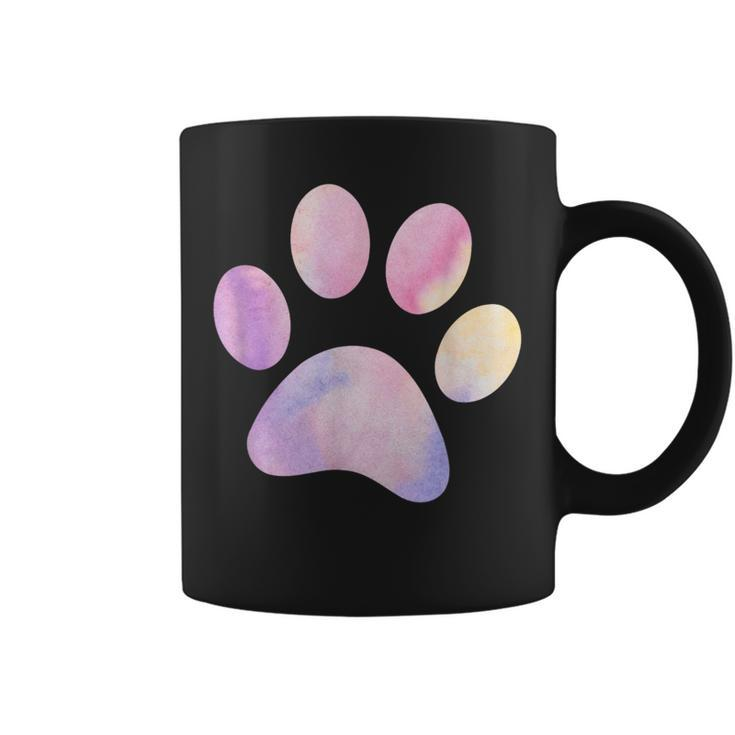 Dog Paw Colorful Print Dog Love Pet Paw  Coffee Mug