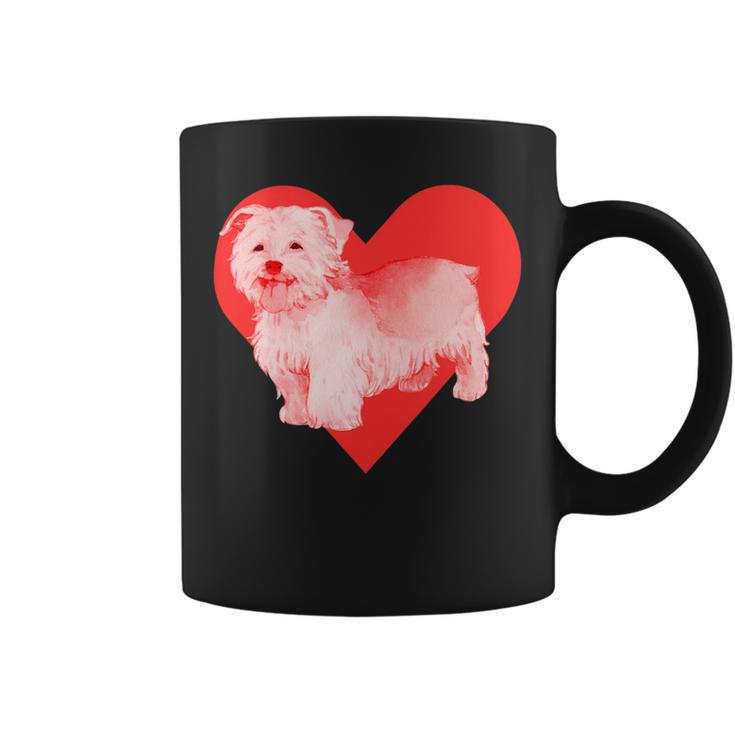 Dog Red Heart Havanese Coffee Mug
