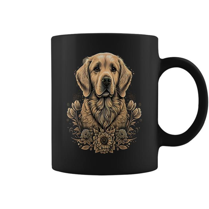 Dog Trainer Mandala Art Golden Retriever Coffee Mug