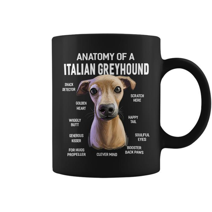 Dogs Anatomy Of A Italian Greyhound Dog Funny Gift Coffee Mug