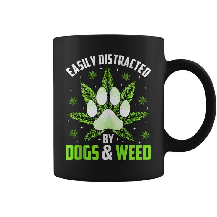 Dogs And Weed Dad Mom Dog Lover Cannabis Marijuana  Gift For Women Coffee Mug