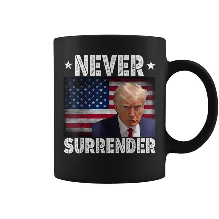 Donald Trump President Hot Never Surrender Usa Flag Coffee Mug