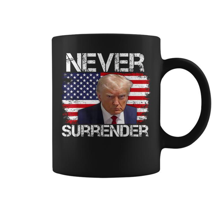 Donald Trump Shot Never Surrender 20024 Coffee Mug