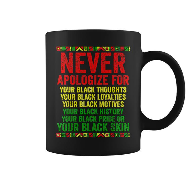 Dont Apologize For Your Blackness Junenth Black History  Coffee Mug
