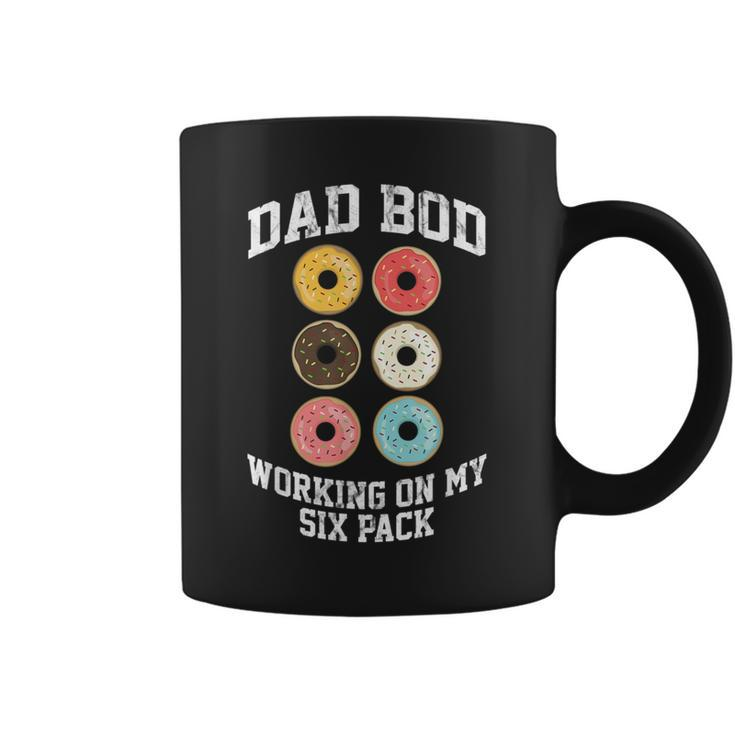 Donut Dad Bod Working On My Six Pack Dad Jokes Father's Day Coffee Mug