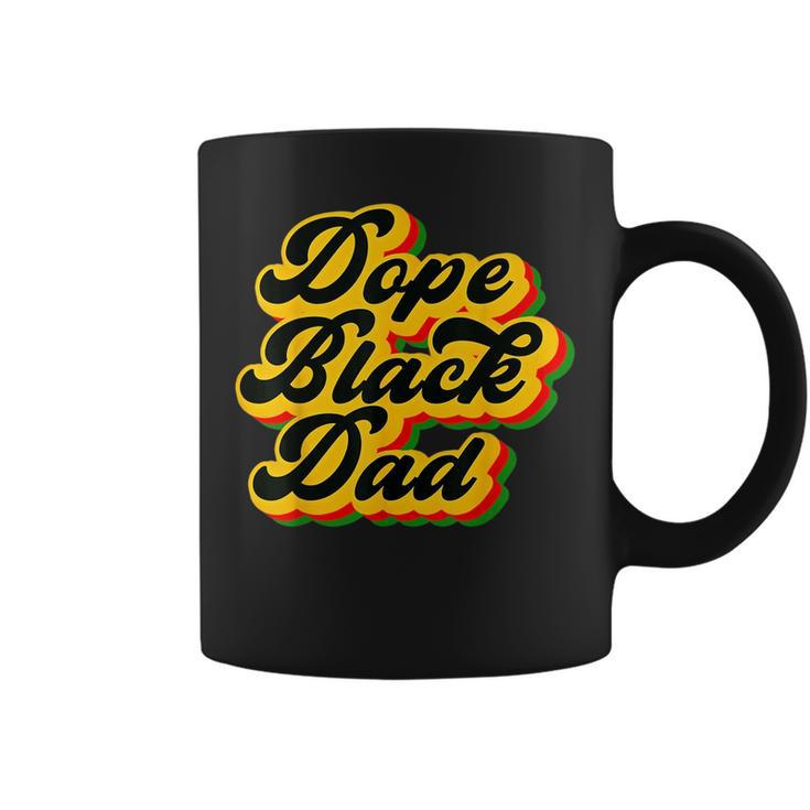Dope Black Dad Fathers Day Junenth History Month Vintage  Coffee Mug